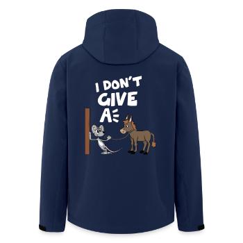 Donkey horse mouse i dont give a funny funny fun ne - Men’s Recycled Softshell Jacket by Stanley/Stella - navy - Back - AI Model Male 185 light (185cm)