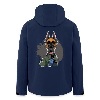 Great Dane - Dogue Allemand - Veste softshell homme en polyester recyclé Stanley/Stella - marine - Dos - AI Model Male 185 light (185cm)