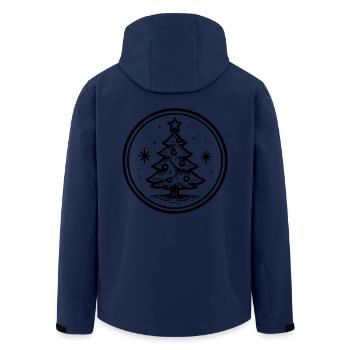 Frohe Weihnachten - Recycelte Männer Softshell-Jacke von Stanley/Stella - Navy - Hinten - AI Model Male 185 light (185cm)