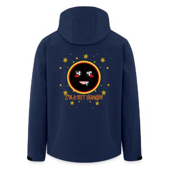 trou noir affamé mignon Kawaii illustration - Veste softshell homme en polyester recyclé Stanley/Stella - marine - Dos - AI Model Male 185 light (185cm)