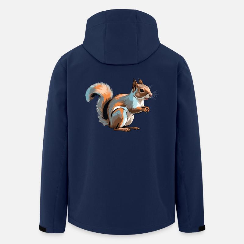Eichhörnchen - Süße Tiere - Recycelte Männer Softshell-Jacke von Stanley/Stella - Navy