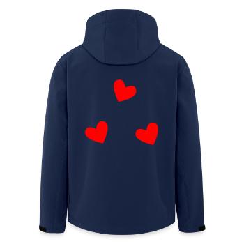 VATERTAG. ALLES GUTE ZUM GEBURTSTAG, PAPA. PAPA. ALLES GUTE ZUM GEBURTSTAG - Recycelte Männer Softshell-Jacke von Stanley/Stella - Navy - Hinten - AI Model Male 185 light (185cm)