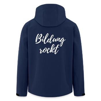 Bildung - Recycelte Männer Softshell-Jacke von Stanley/Stella - Navy - Hinten - AI Model Male 185 light (185cm)