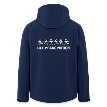 Chiffres de bâton vie signifie mouvement - Veste softshell homme en polyester recyclé Stanley/Stella - marine - Dos - AI Model Male 185 light (185cm)