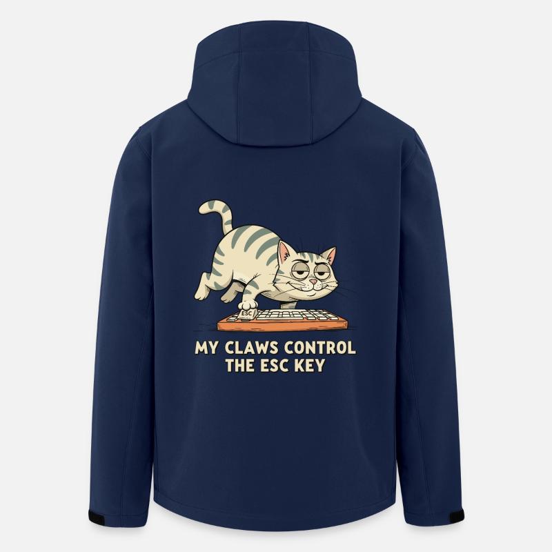 My Claws Control the ESC Key - Recycelte Männer Softshell-Jacke von Stanley/Stella - Navy
