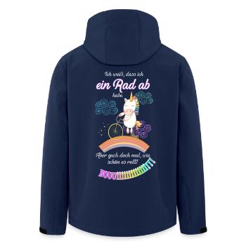 Ich hab ein Rad ab! - Recycelte Männer Softshell-Jacke von Stanley/Stella - Navy - Hinten - AI Model Male 185 light (185cm)