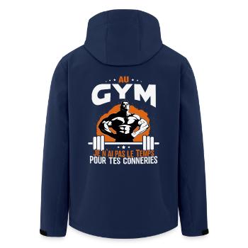 T-shirt Muscu / Bodybuilding - Au Gym - Veste softshell homme en polyester recyclé Stanley/Stella - marine - Dos - AI Model Male 185 light (185cm)