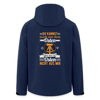 Allemagne de l’Est Ostalgie Stolzer Ostdeutscher RDA - Veste softshell homme en polyester recyclé Stanley/Stella - marine - Dos - AI Model Male 185 light (185cm)