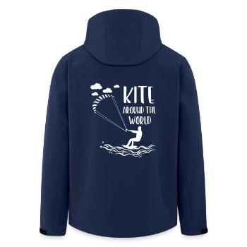 Kite Kite Surfing Kiten around World Water Sports - Men’s Recycled Softshell Jacket by Stanley/Stella - navy - Back - AI Model Male 185 light (185cm)