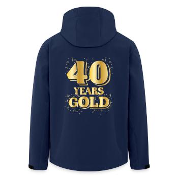 Anniversaire 40 Years gOLD anniversaire rond - Veste softshell homme en polyester recyclé Stanley/Stella - marine - Dos - AI Model Male 185 light (185cm)
