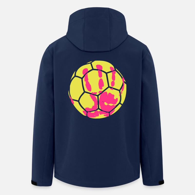 Hand auf HandBall - Recycelte Männer Softshell-Jacke von Stanley/Stella - Navy