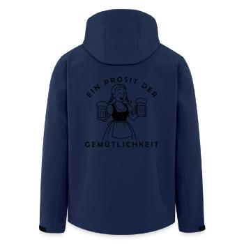 Bier Mädchen - Ein Prosit Der Gemütlichkeit - Men’s Recycled Softshell Jacket by Stanley/Stella - navy - Back - AI Model Male 185 light (185cm)