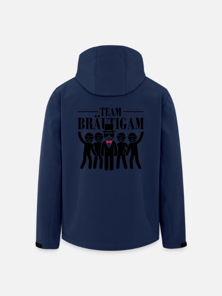 Team Groom Funny - Men’s Recycled Softshell Jacket by Stanley/Stella - navy