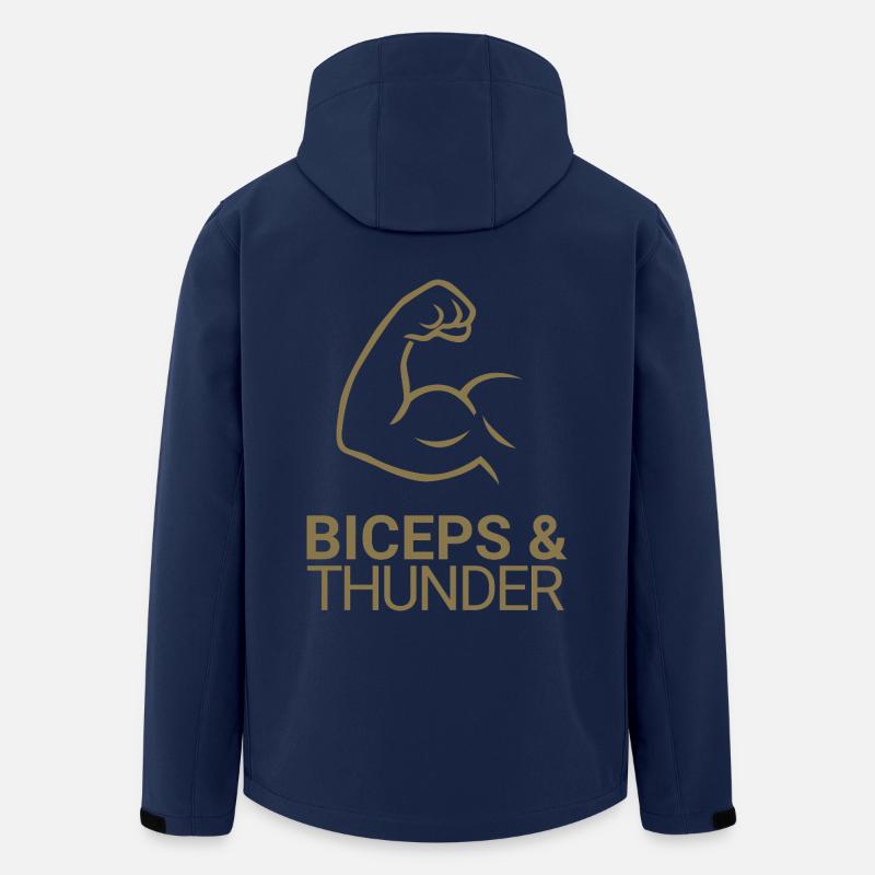 Biceps & Thunder - Recycelte Männer Softshell-Jacke von Stanley/Stella - Navy