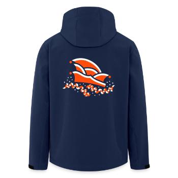 Fool's cap with streamers - Men’s Recycled Softshell Jacket by Stanley/Stella - navy - Back - AI Model Male 185 light (185cm)