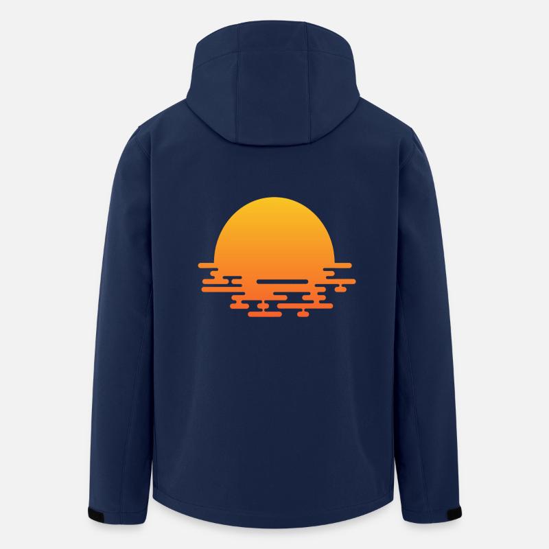 Sonnenaufgang - Recycelte Männer Softshell-Jacke von Stanley/Stella - Navy