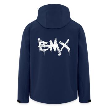 BMX - Men’s Recycled Softshell Jacket by Stanley/Stella - navy - Back - AI Model Male 185 light (185cm)