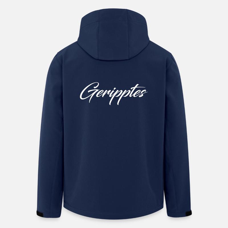 Geripptes - Recycelte Männer Softshell-Jacke von Stanley/Stella - Navy