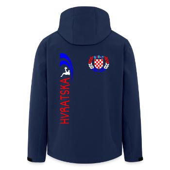 Kroatien Fußball - Recycelte Männer Softshell-Jacke von Stanley/Stella - Navy - Hinten - AI Model Male 185 light (185cm)