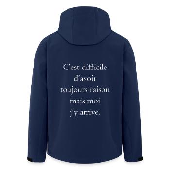 toujours raison blc - Veste softshell homme en polyester recyclé Stanley/Stella - marine - Dos - AI Model Male 185 light (185cm)