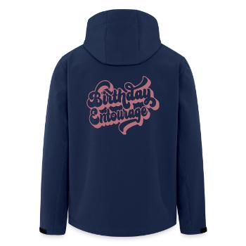 Birthday Entourage Matching Group Birthday Party - Men’s Recycled Softshell Jacket by Stanley/Stella - navy - Back - AI Model Male 185 light (185cm)
