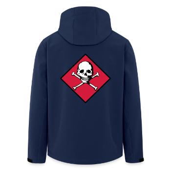 Schädel und Knochen - Recycelte Männer Softshell-Jacke von Stanley/Stella - Navy - Hinten - AI Model Male 185 light (185cm)