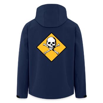 Schädel und Knochen - Recycelte Männer Softshell-Jacke von Stanley/Stella - Navy - Hinten - AI Model Male 185 light (185cm)