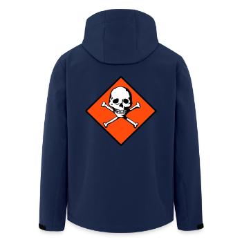 Schädel und Knochen - Recycelte Männer Softshell-Jacke von Stanley/Stella - Navy - Hinten - AI Model Male 185 light (185cm)