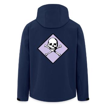 Schädel und Knochen - Recycelte Männer Softshell-Jacke von Stanley/Stella - Navy - Hinten - AI Model Male 185 light (185cm)