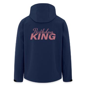 Birthday King - Cool Birthday Party Gift For Men - Men’s Recycled Softshell Jacket by Stanley/Stella - navy - Back - AI Model Male 185 light (185cm)