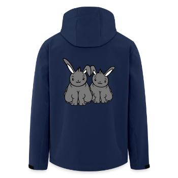 2 Hasen Dicke Freunde Team Crew Übergewicht Fett - Recycelte Männer Softshell-Jacke von Stanley/Stella - Navy - Hinten - AI Model Male 185 light (185cm)