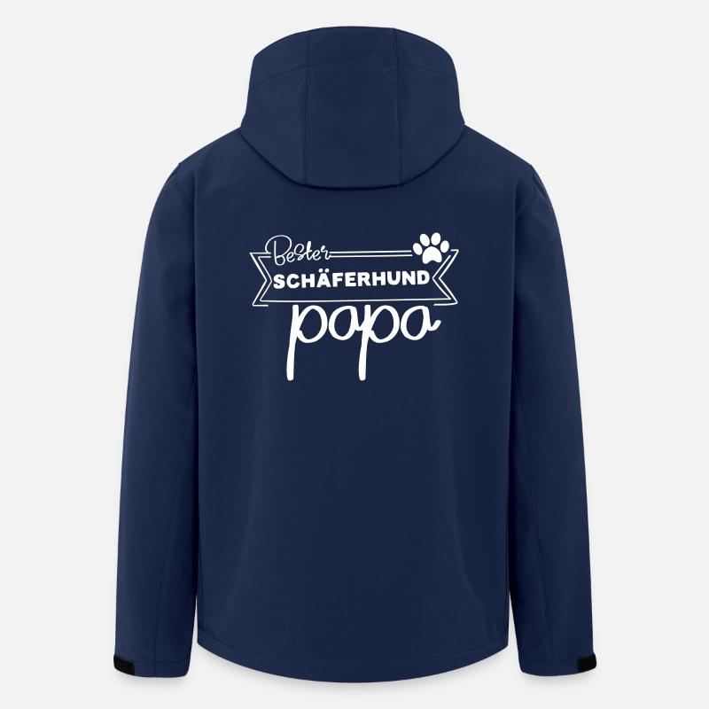 Bester Deutscher Schäferhund Papa - Recycelte Männer Softshell-Jacke von Stanley/Stella - Navy