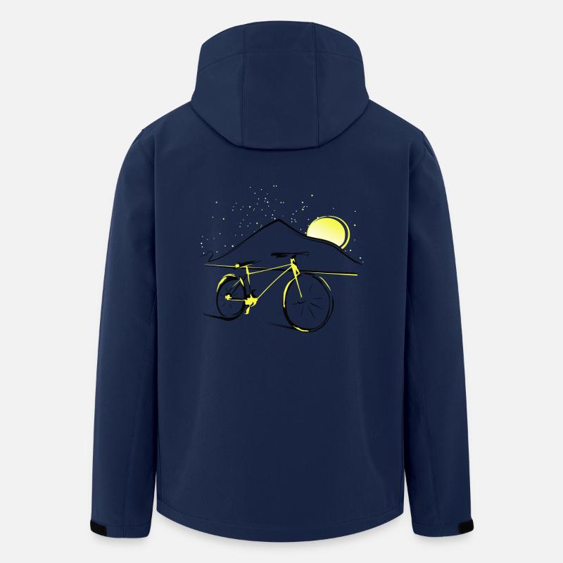 Teide et vélo - Veste softshell homme en polyester recyclé Stanley/Stella - marine