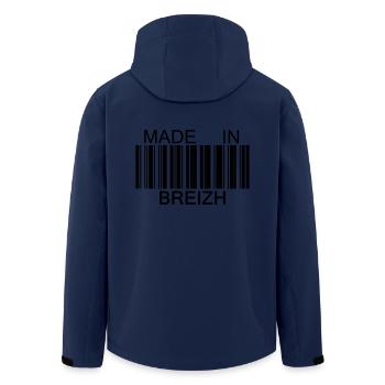 Made in Breizh Bretagne - Veste softshell homme en polyester recyclé Stanley/Stella - marine - Dos - AI Model Male 185 light (185cm)