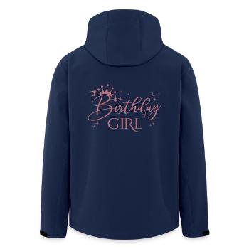 Birthday Girl Cool Birthday Party For Kids Girls - Men’s Recycled Softshell Jacket by Stanley/Stella - navy - Back - AI Model Male 185 light (185cm)