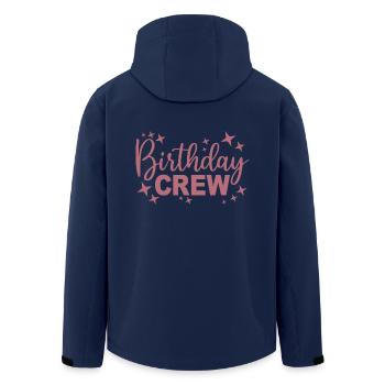 Birthday Crew Matching Group Birthday Party Outfit - Men’s Recycled Softshell Jacket by Stanley/Stella - navy - Back - AI Model Male 185 light (185cm)
