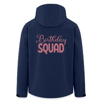 Birthday Squad Matching Group Birthday Party Gift - Men’s Recycled Softshell Jacket by Stanley/Stella - navy - Back - AI Model Male 185 light (185cm)