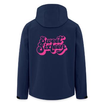 Sweet Sixteen mignon 16e anniversaire cadeau 16 ans - Veste softshell homme en polyester recyclé Stanley/Stella - marine - Dos - AI Model Male 185 light (185cm)
