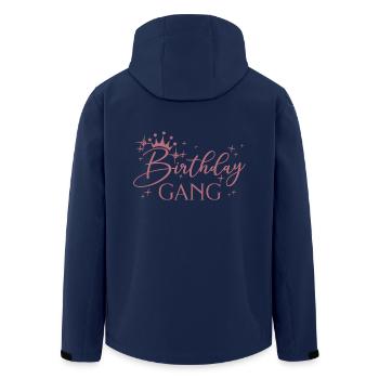 Birthday Gang Matching Group Birthday Party Gift - Men’s Recycled Softshell Jacket by Stanley/Stella - navy - Back - AI Model Male 185 light (185cm)