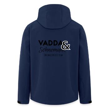 Vater und Sohn ein Team Geschenk Idee - Recycelte Männer Softshell-Jacke von Stanley/Stella - Navy - Hinten - AI Model Male 185 light (185cm)
