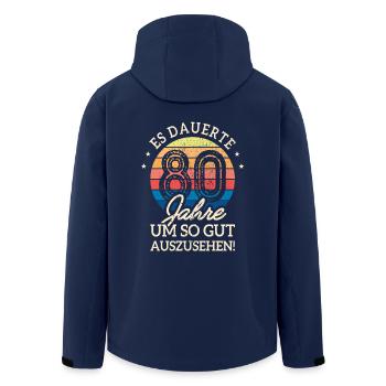 Es Dauerte 80 Jahre Gut Auszusehen 80. Geburtstag - Recycelte Männer Softshell-Jacke von Stanley/Stella - Navy - Hinten - AI Model Male 185 light (185cm)