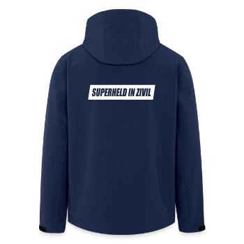 Superheld In Zivil Superhelden Männer Kostüm JGA - Recycelte Männer Softshell-Jacke von Stanley/Stella - Navy - Hinten - AI Model Male 185 light (185cm)