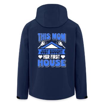 Homeowner Mama This Mom Bought Her First House - Men’s Recycled Softshell Jacket by Stanley/Stella - navy - Back - AI Model Male 185 light (185cm)