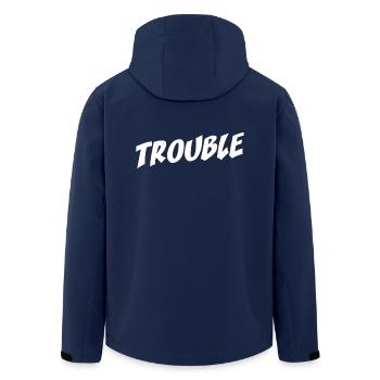 Trouble Stress Ärger Schriftzug My Name Is Trouble - Veste softshell homme en polyester recyclé Stanley/Stella - marine - Dos - AI Model Male 185 light (185cm)