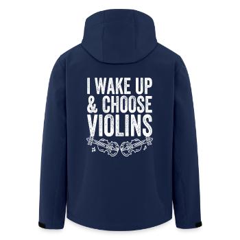 Violinist I Wake Up And Choose Violins Violin - Men’s Recycled Softshell Jacket by Stanley/Stella - navy - Back - AI Model Male 185 light (185cm)