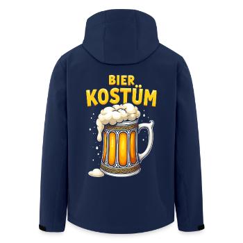 Bier Kostüm Fasching Karneval Alkohol Biertrinker - Recycelte Männer Softshell-Jacke von Stanley/Stella - Navy - Hinten - AI Model Male 185 light (185cm)