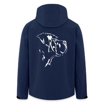 Cane Corso Hund Hunde Wilsigns - Recycelte Männer Softshell-Jacke von Stanley/Stella - Navy - Hinten - AI Model Male 185 light (185cm)