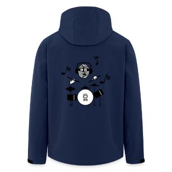 Mumien Drummer / Mummy drummer (3c) - Recycelte Männer Softshell-Jacke von Stanley/Stella - Navy - Hinten - AI Model Male 185 light (185cm)