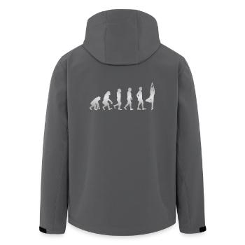 Die menschliche Evolution - TANZEN - Recycelte Männer Softshell-Jacke von Stanley/Stella - Anthrazit - Hinten - AI Model Male 185 light (185cm)