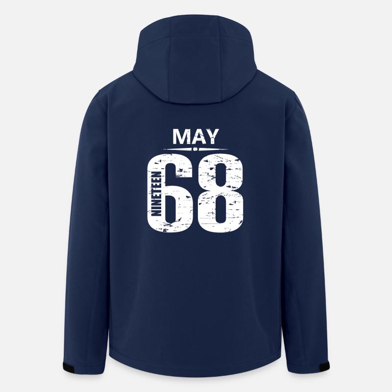 Mai 1968 - Veste softshell homme en polyester recyclé Stanley/Stella - marine
